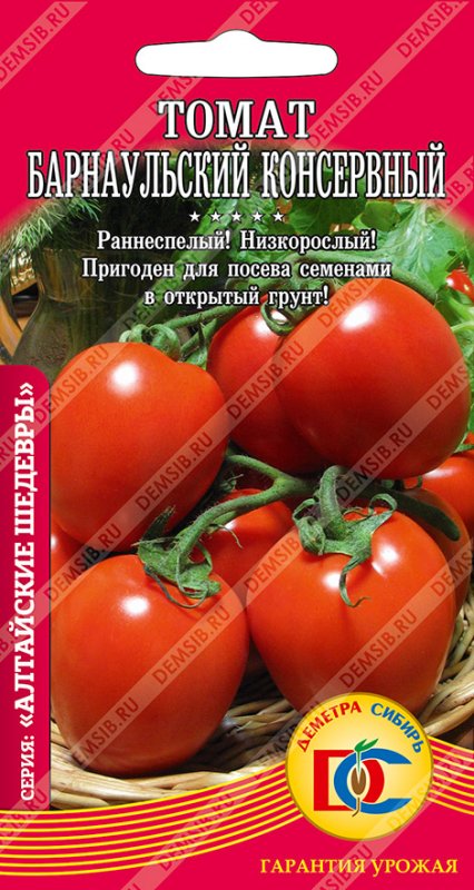 Описание и характеристика томата Барнаульский консервный, отзывы, фото